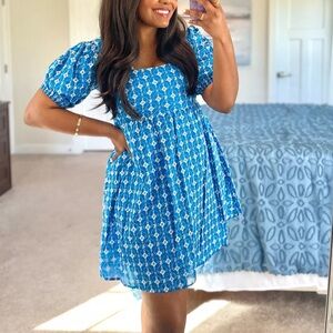 LIKE NEW Rhode for Target Eyelet Mini Dress Blue XS